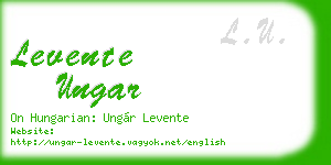 levente ungar business card